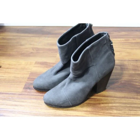 Rag & Bone Gray Leather Booties Size 38.5 | Size 7.5 - Picture 3 of 8